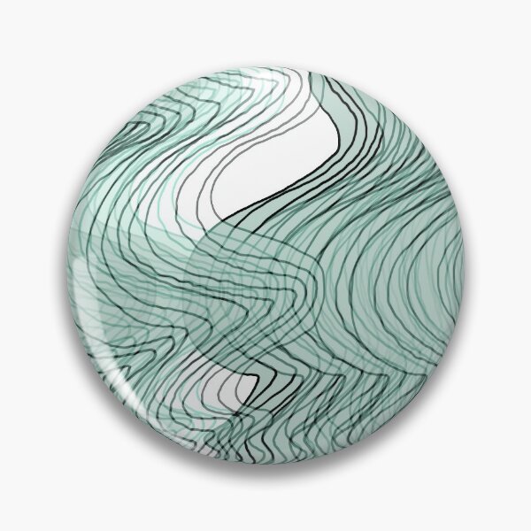 Item preview, Multiplied Parallel Waves Lines in Light Pastel Blue Green No.: 02 designed and sold by Istvan Ocztos.