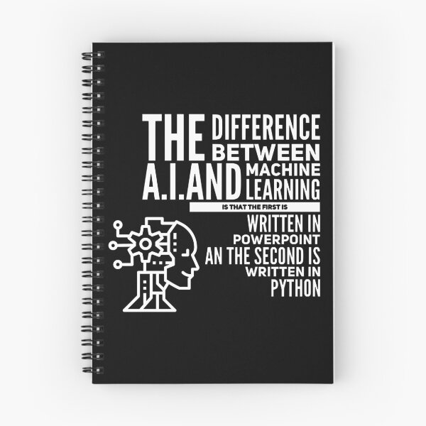 Item preview, The Difference Between A.I. And Machine Learning Is That The First Is Written In PowerPoint And The Second Is Written In Python (white) designed and sold by Stornu2Ruedas.