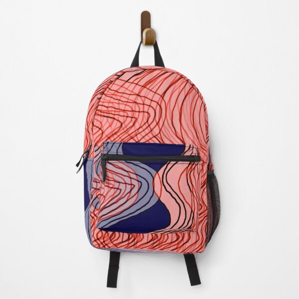 Item preview, Multiplied Parallel Waves Lines in Red No.: 02 on Deep Blue Board designed and sold by Istvan Ocztos.