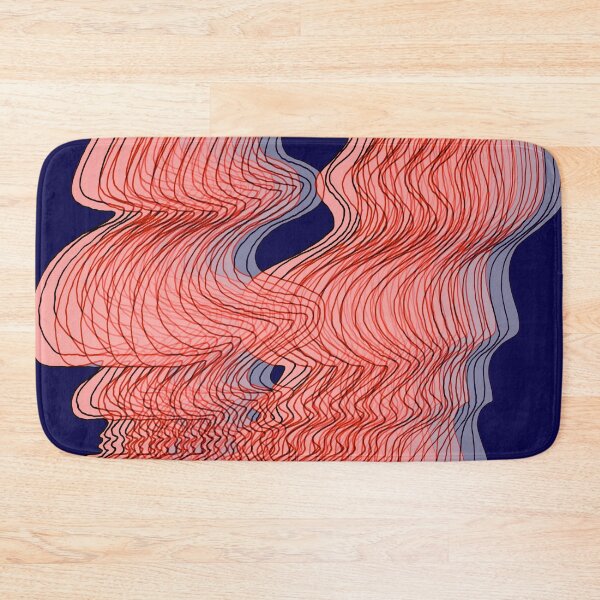 Item preview, Multiplied Parallel Waves Lines in Red No.: 02 on Deep Blue Board designed and sold by Istvan Ocztos.
