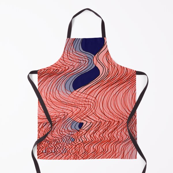Item preview, Multiplied Parallel Waves Lines in Red No.: 02 on Deep Blue Board designed and sold by Istvan Ocztos.