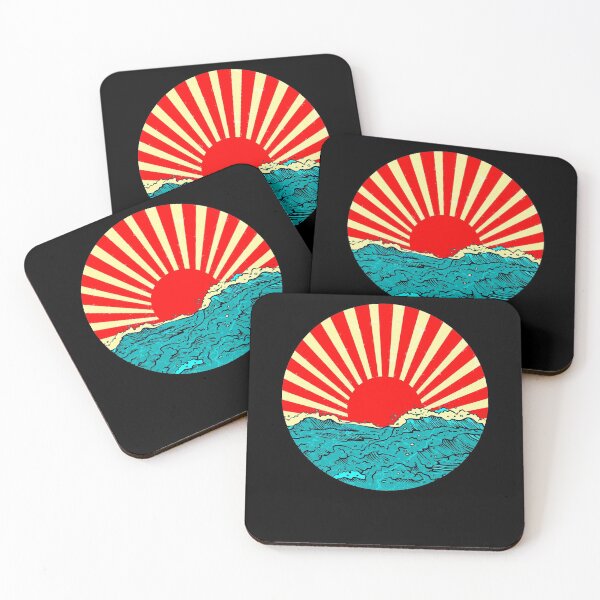 Item preview, Sun rising over the Japanese sea with waves designed and sold by Mila1946.