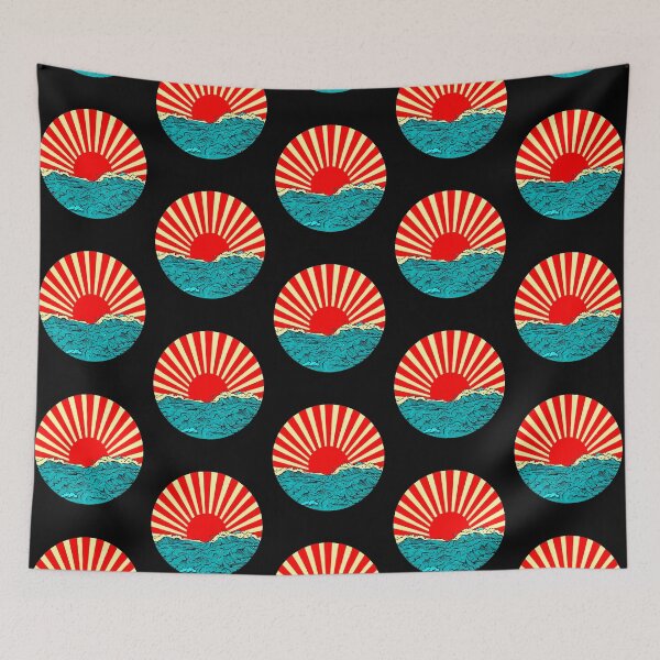 Item preview, Sun rising over the Japanese sea with waves designed and sold by Mila1946.