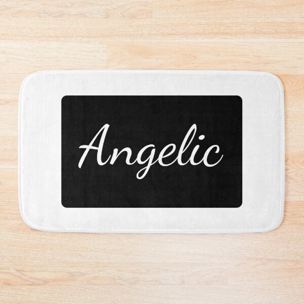 Item preview, Angelic Text Typography Landscape Black Rectangle designed and sold by leomooncreates.
