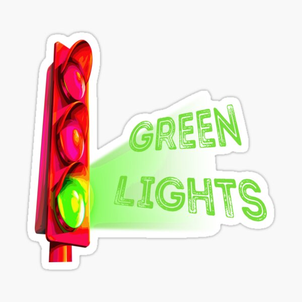 "Greenlights" Sticker by royzen9495 Redbubble