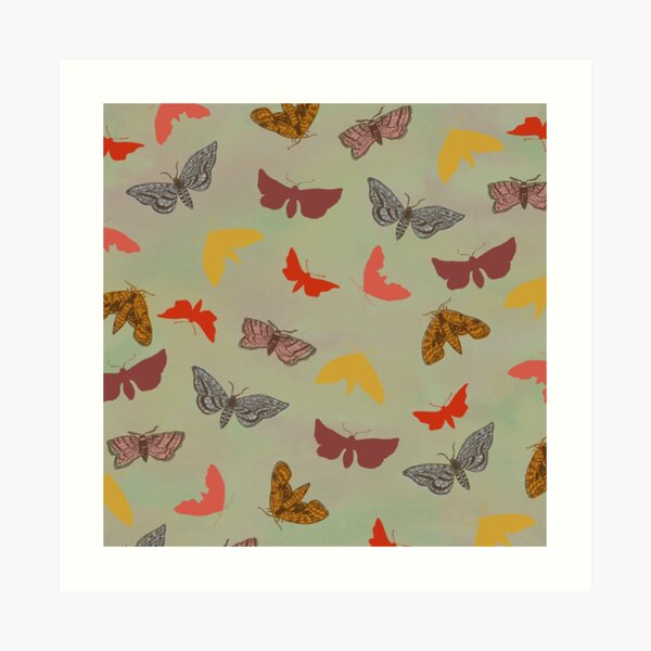 Vintage Butterflies & Moths Art Print
