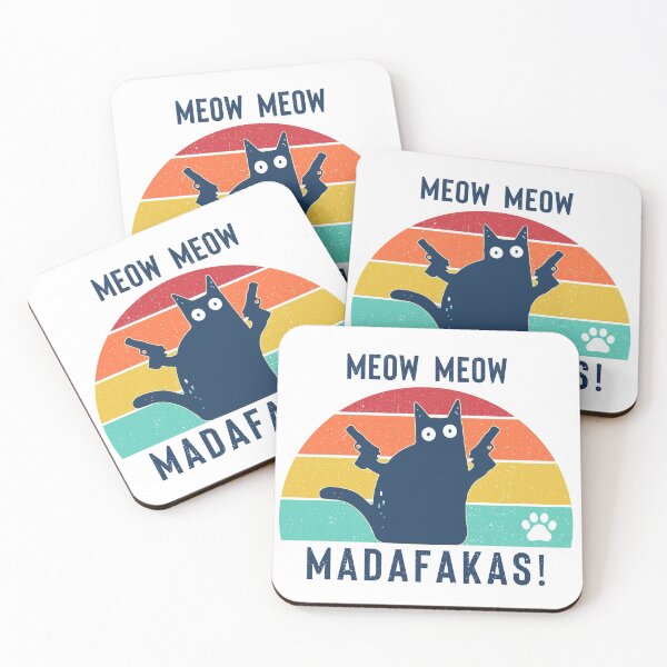 Item preview, Meow Meow Madafakas Shirt, Pew Pew Madafakas T-Shirt, Sunset Shirt, Vintage Shirt, Cat Lover Gift, Funny Cat Shirt, Summer Shirt, Christmas Sunset Shirt designed and sold by Vikingstorm.