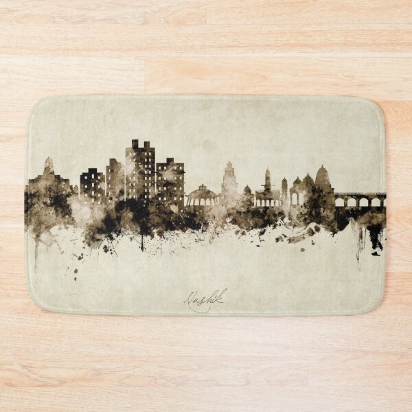 Aperçu de l'œuvre Nashik Skyline India créée et vendue par ArtPrints.