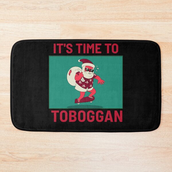 Item preview, Toboggan Time Christmas Santa Skating designed and sold by jacks-tees.