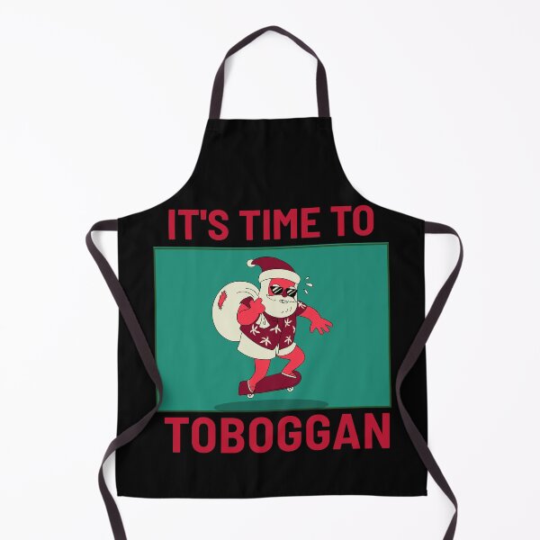 Item preview, Toboggan Time Christmas Santa Skating designed and sold by jacks-tees.
