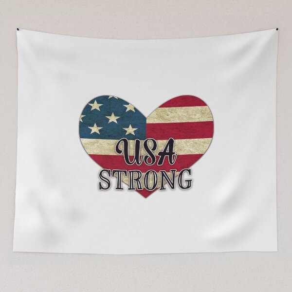 Item preview, USA Strong America Patriotic Proud American Heart Stars And Stripes Gift designed and sold by Style4You24.