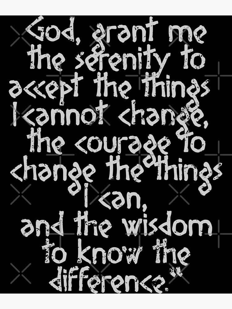 "Serenity prayer | Alcoholics Anonymous | vintage style" Poster by Ey