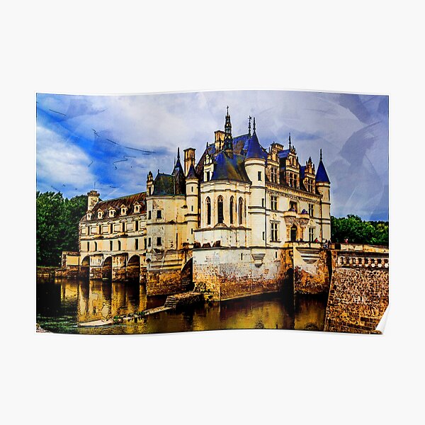 BERNARD BUFFET AFFICHE Originale 1993 Château de Chenonceau EUR 160,00