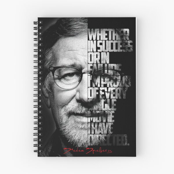 Item preview, Black and white Steven Speilberg quote poster designed and sold by Enea Kelo.