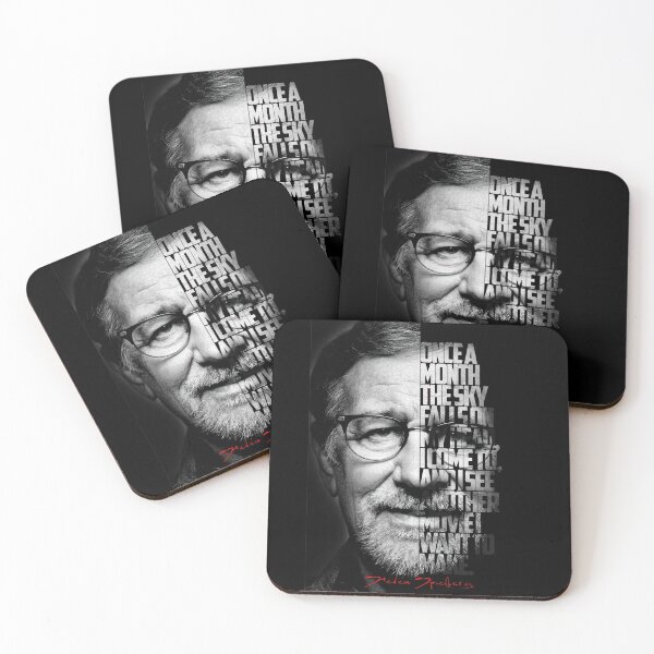 Item preview, Black and white Steven Speilberg quote poster designed and sold by Enea Kelo.