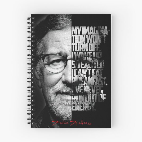 Item preview, Black and white Steven Speilberg quote poster designed and sold by Enea Kelo.