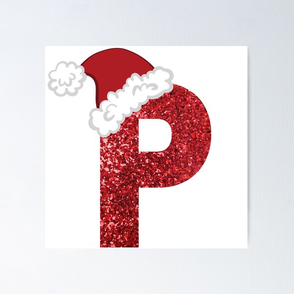 Sparkly Christmas Letter L Poster for Sale by LiveAndGlow
