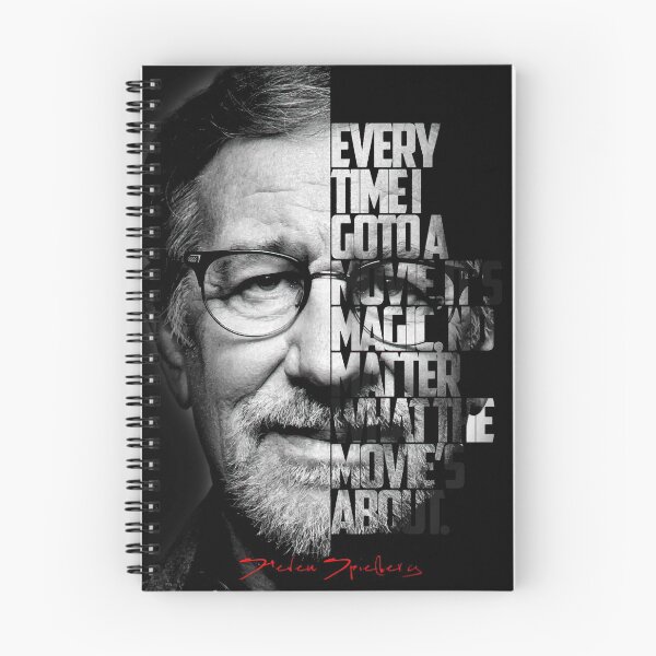 Item preview, Black and white Steven Speilberg quote poster designed and sold by Enea Kelo.