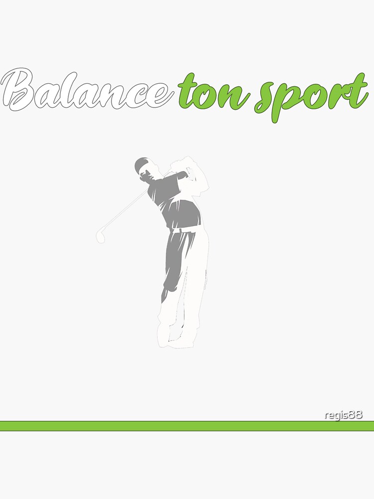 " golfer balance your golf sport" Sticker for Sale by regis88 Redbubble