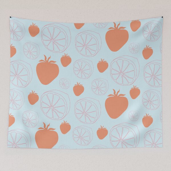 Item preview, Fruity strawberry citrus pattern designed and sold by LiliesValley.