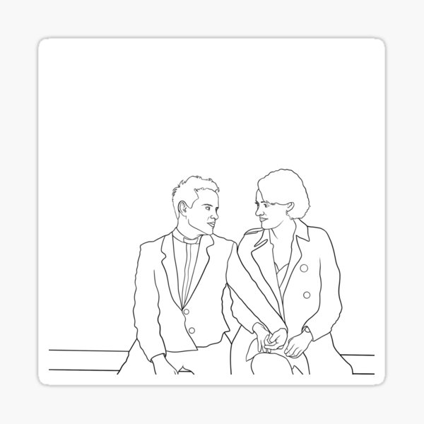 Vista previa del artículo con la obra «Fleabag and Hot Priest - escena de la parada de autobús que pasará - final de la temporada 2 - Phoebe Waller bridge Andrew scott», diseñado y vendido por Sinead Ashcroft.