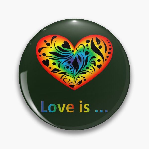 Item preview, Love is ... Shining rainbow heart with a pattern designed and sold by helenkaiy.