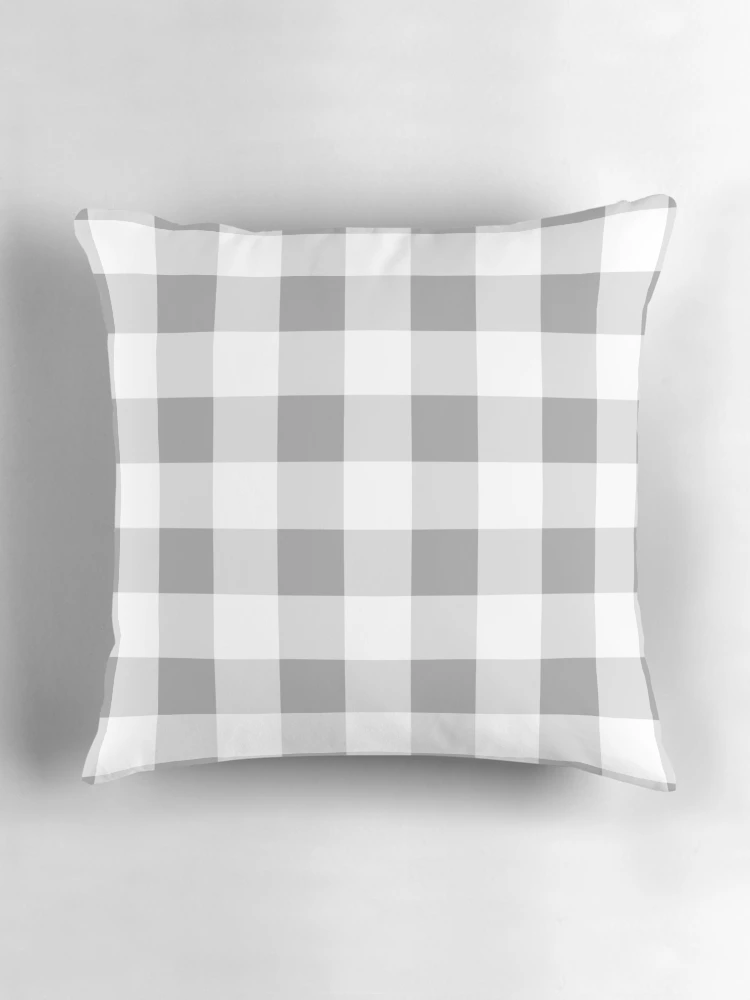 Thumbnail 3 of 4, Pillow, Grey Checker Pattern designed and sold by DesignCodeStore.
