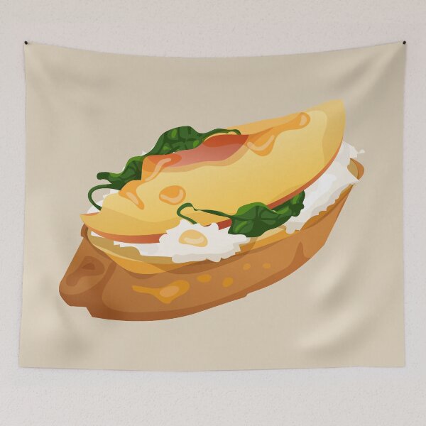 Item preview, Peach and Goat Cheese Bruschetta designed and sold by Alicia Chee.