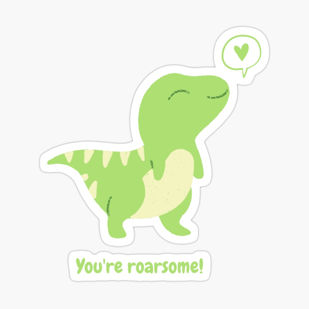 Cute cartoon dinosaur i am roarsome Royalty Free Vector