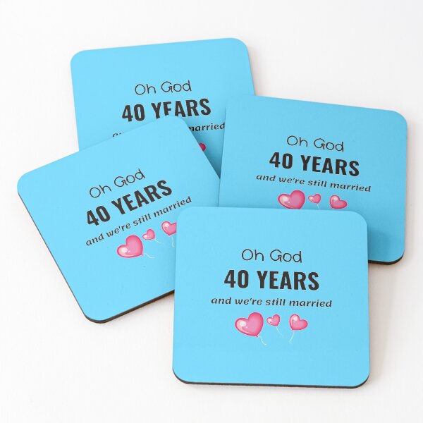 Item preview, 40th Wedding Anniversary Funny Gift for Him or Her designed and sold by TheGreekGuy.