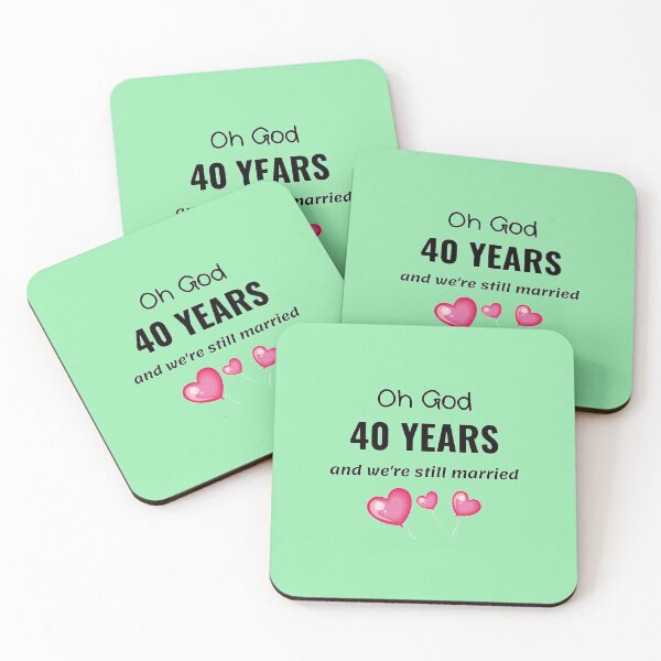 Item preview, 40th Wedding Anniversary Funny Gift for Him or Her designed and sold by TheGreekGuy.