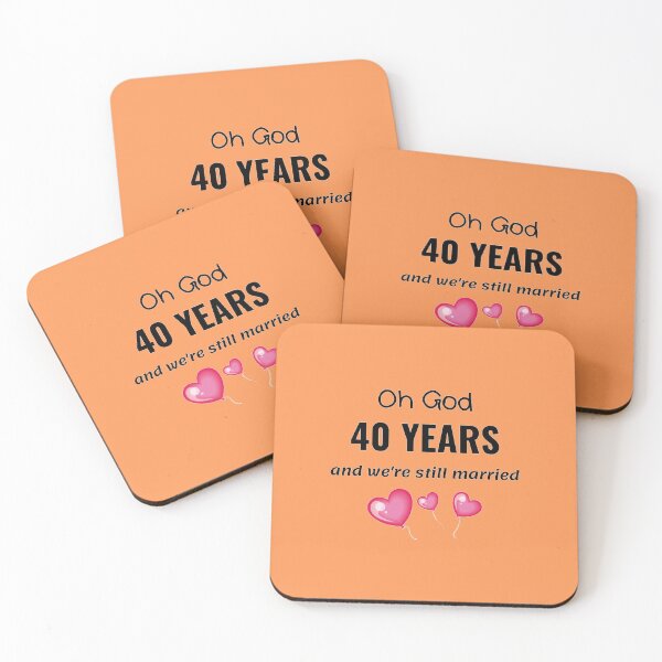 Item preview, 40th Wedding Anniversary Funny Gift for Him or Her designed and sold by TheGreekGuy.