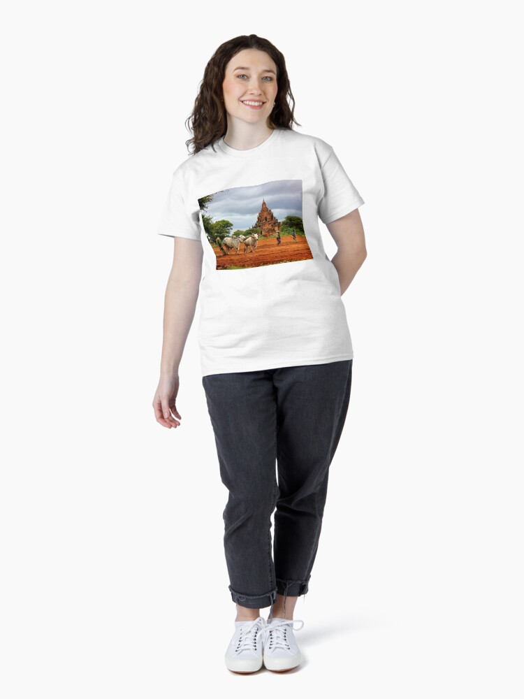Thumbnail 4 of 7, Classic T-Shirt, "Burmese Ancient Temples Bagan" designed and sold by remote-travel.