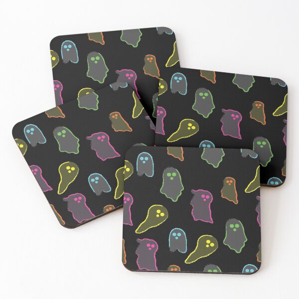 Item preview, Neon Ghosts - Black Background designed and sold by EszterKate.