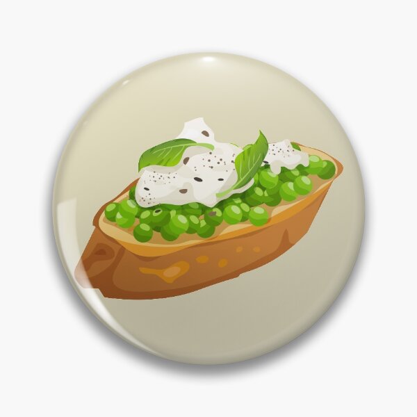 Item preview, Pea and Goat Cheese Bruschetta designed and sold by Alicia Chee.