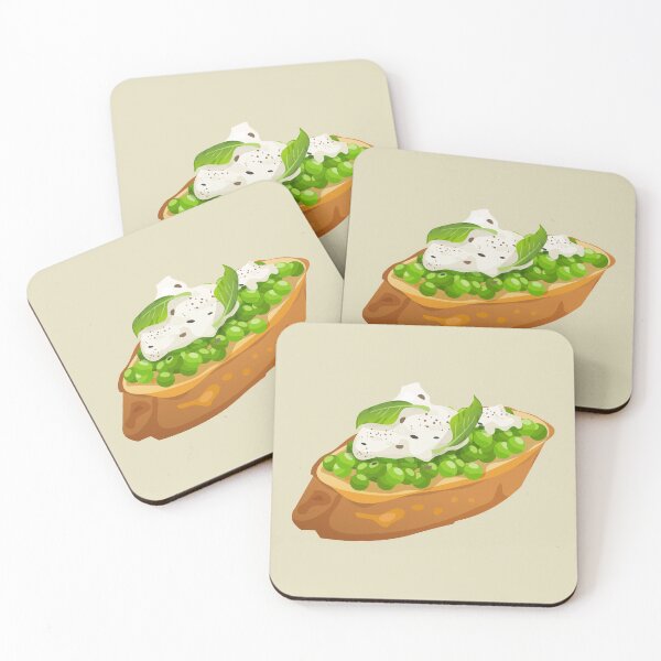 Item preview, Pea and Goat Cheese Bruschetta designed and sold by Alicia Chee.