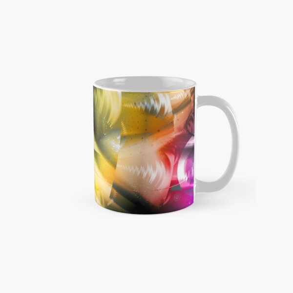 Yellow Machinery Abstract Art Classic Mug