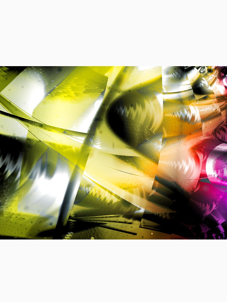 Yellow Machinery Abstract Art by garretbohl
