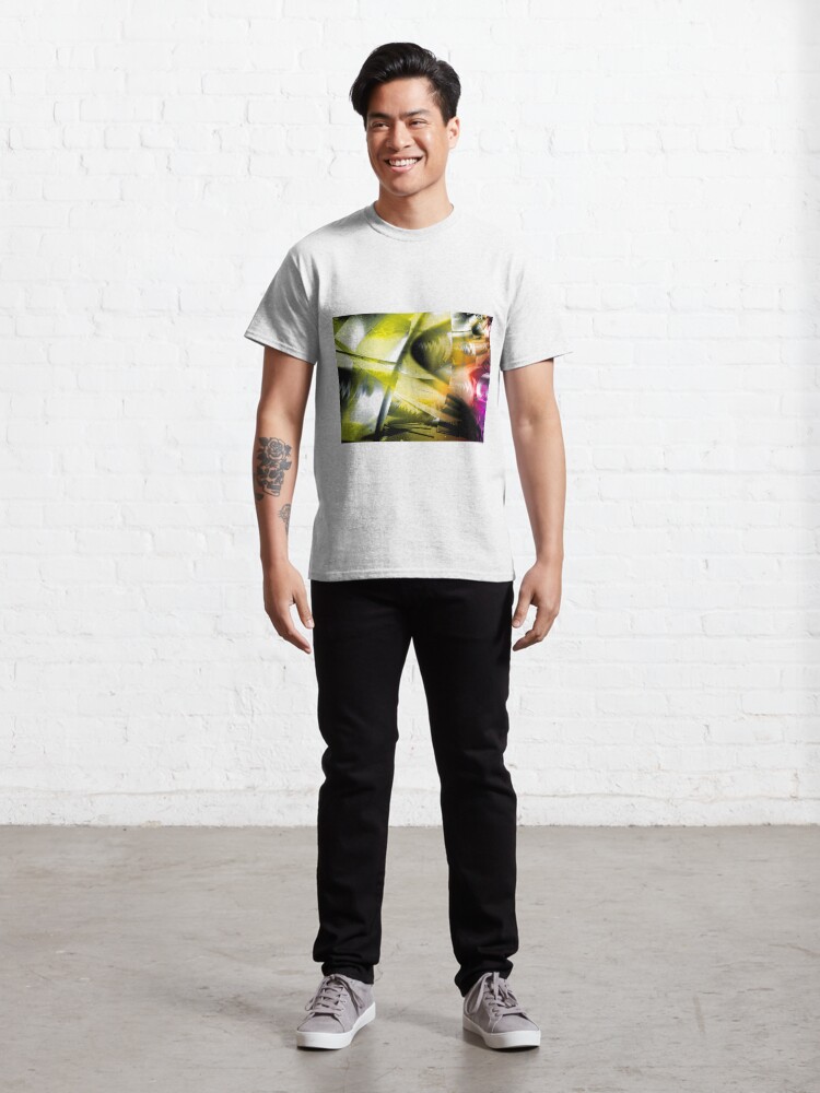 Alternate view of Yellow Machinery Abstract Art Classic T-Shirt