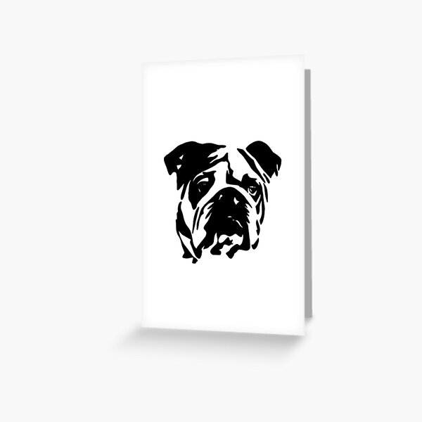 Minimalist English Bulldog Greeting Card