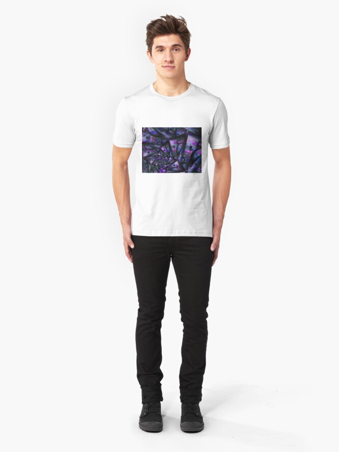 Alternate view of Purple Dreams Abstract Slim Fit T-Shirt