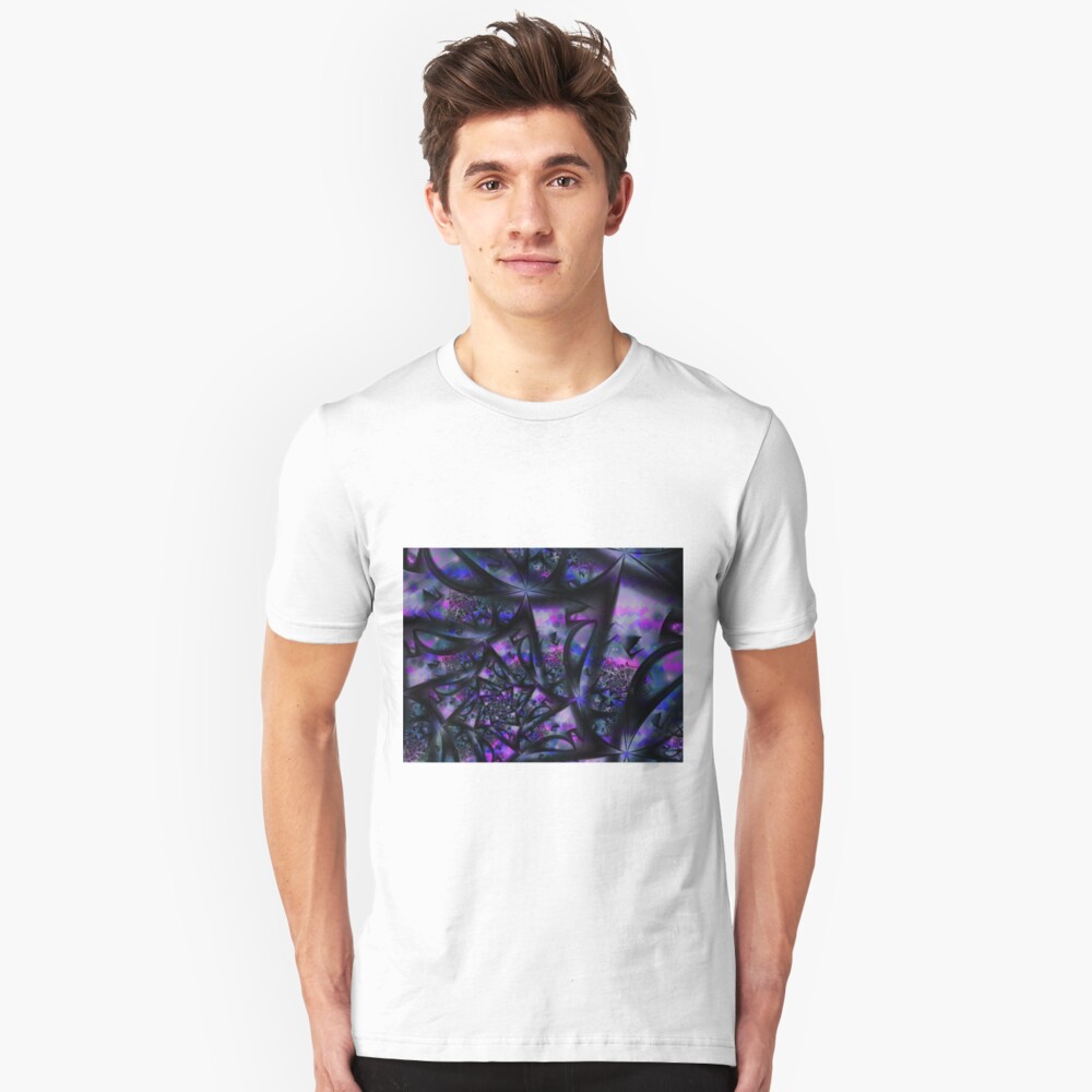 Purple Dreams Abstract Slim Fit T-Shirt