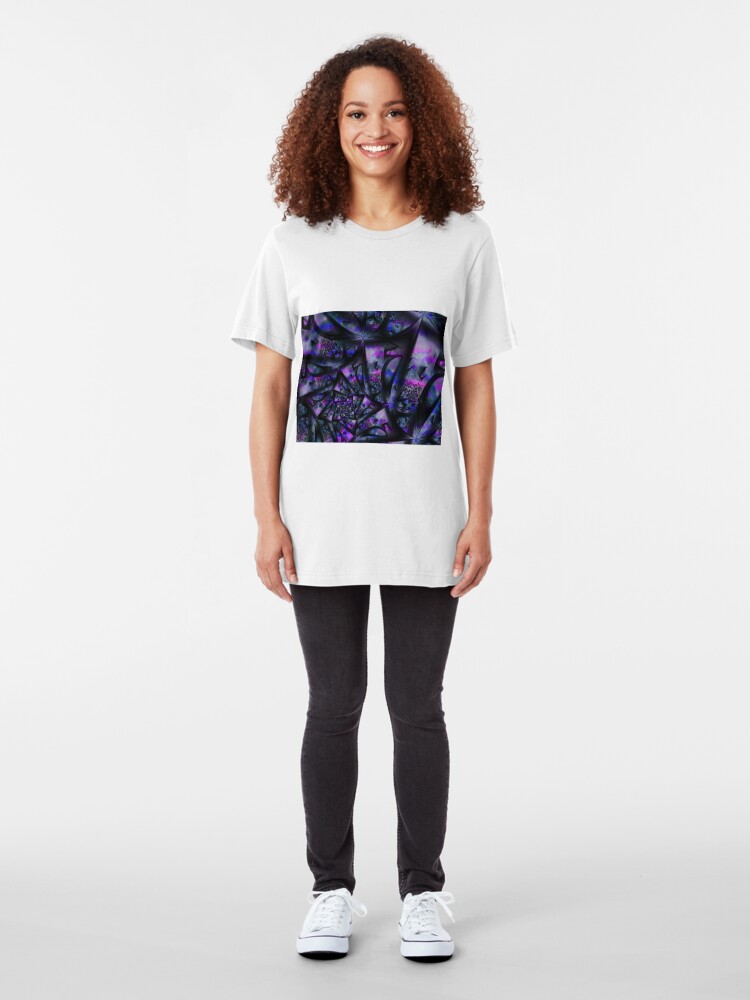 Alternate view of Purple Dreams Abstract Slim Fit T-Shirt