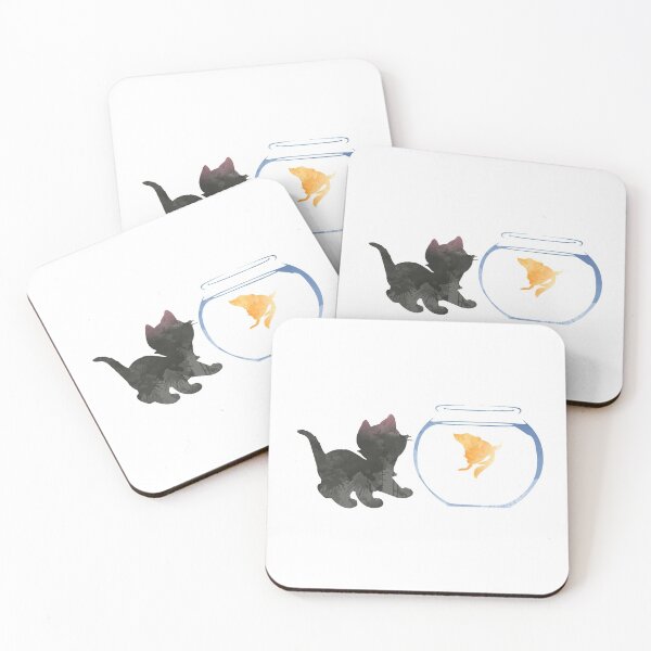 Item preview, Cat and Fish Inspired Silhouette designed and sold by ShadowsInspired.