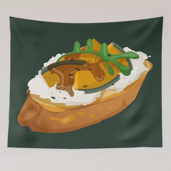 Item preview, Roasted Pumpkin and Feta Cheese Bruschetta designed and sold by Alicia Chee.