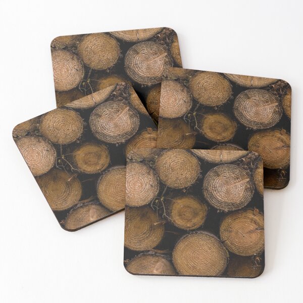 Item preview, Stacked Wooden Logs Log Pile Tree Texture Vintage Lumberjack Woodcutter Pattern #3 designed and sold by BadgerCastle.