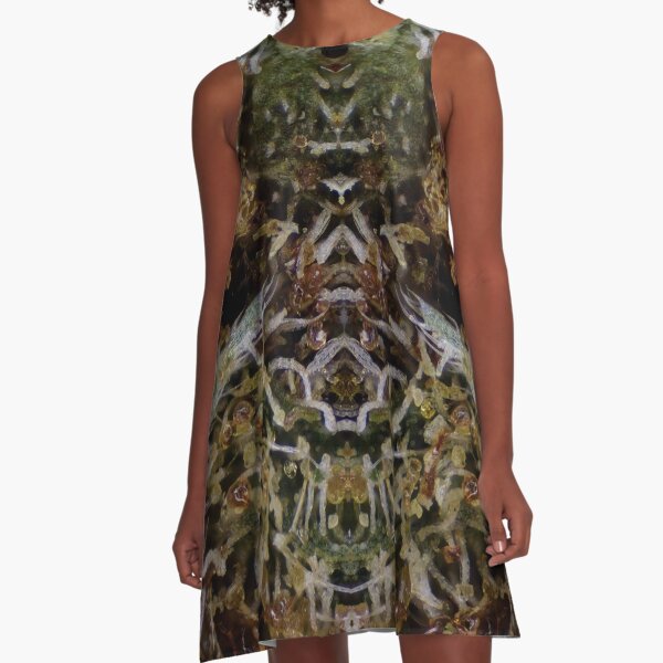Death Bubba Micrography Mirrored A-Line Dress