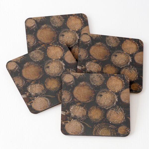 Item preview, Stacked Wooden Logs Log Pile Tree Texture Vintage Lumberjack Woodcutter Pattern #5 designed and sold by BadgerCastle.