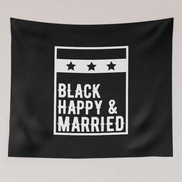 Item preview, Black Happy Married Wedding Gifts for Husband and Wife designed and sold by alenaz.