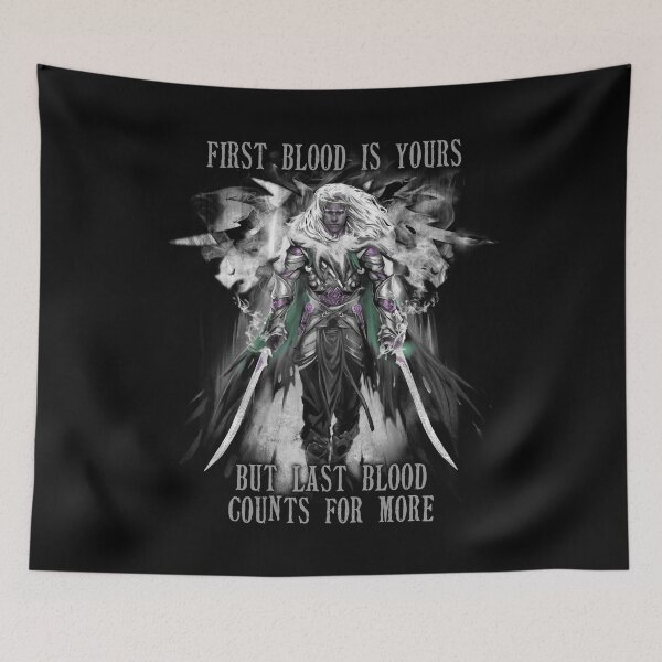 Item preview, First Blood is Yours Drizzt Do'Urden Drow Fighter designed and sold by simopt.